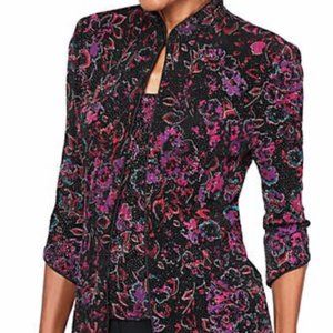 Alex Evenings 3/4 Sleeve Floral Twinset